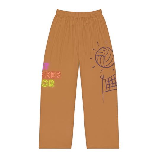 Women's Pajama Pants: Volleyball Lite Brown