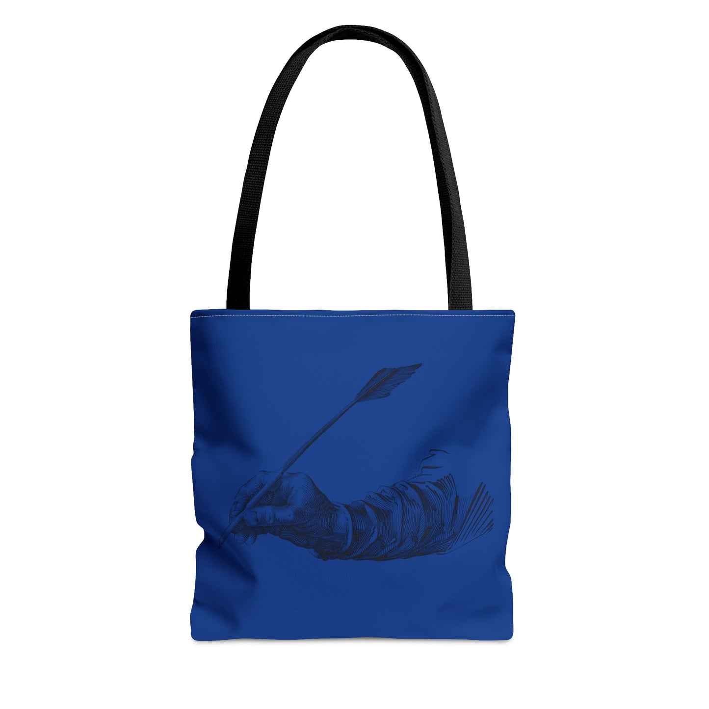 Tote Bag: Writing Dark Blue