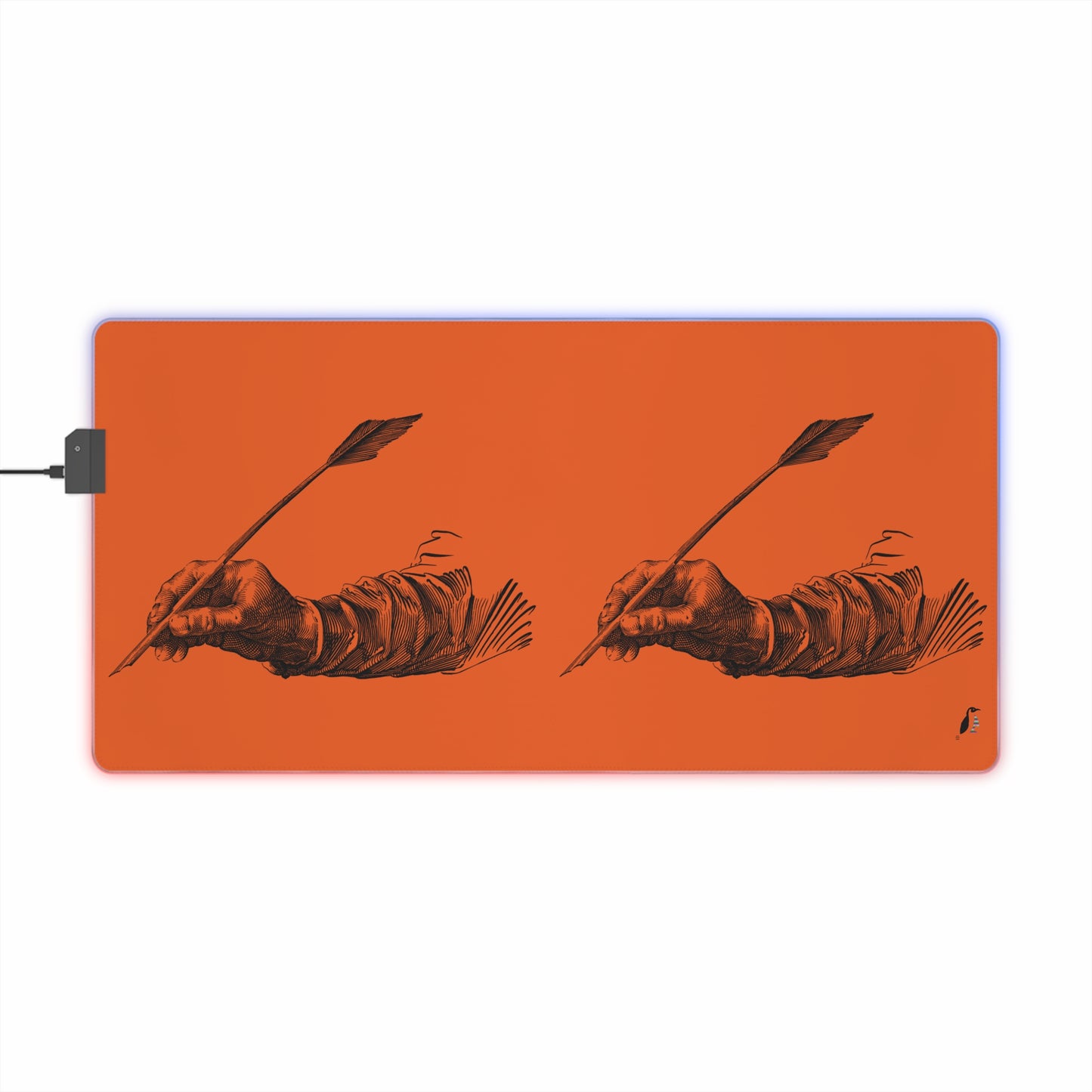 LED Gaming Mouse Pad: Writing Orange