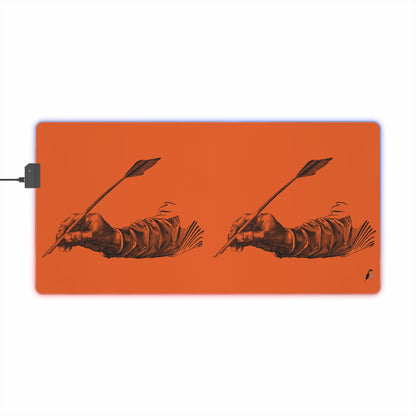 LED Gaming Mouse Pad: Writing Orange