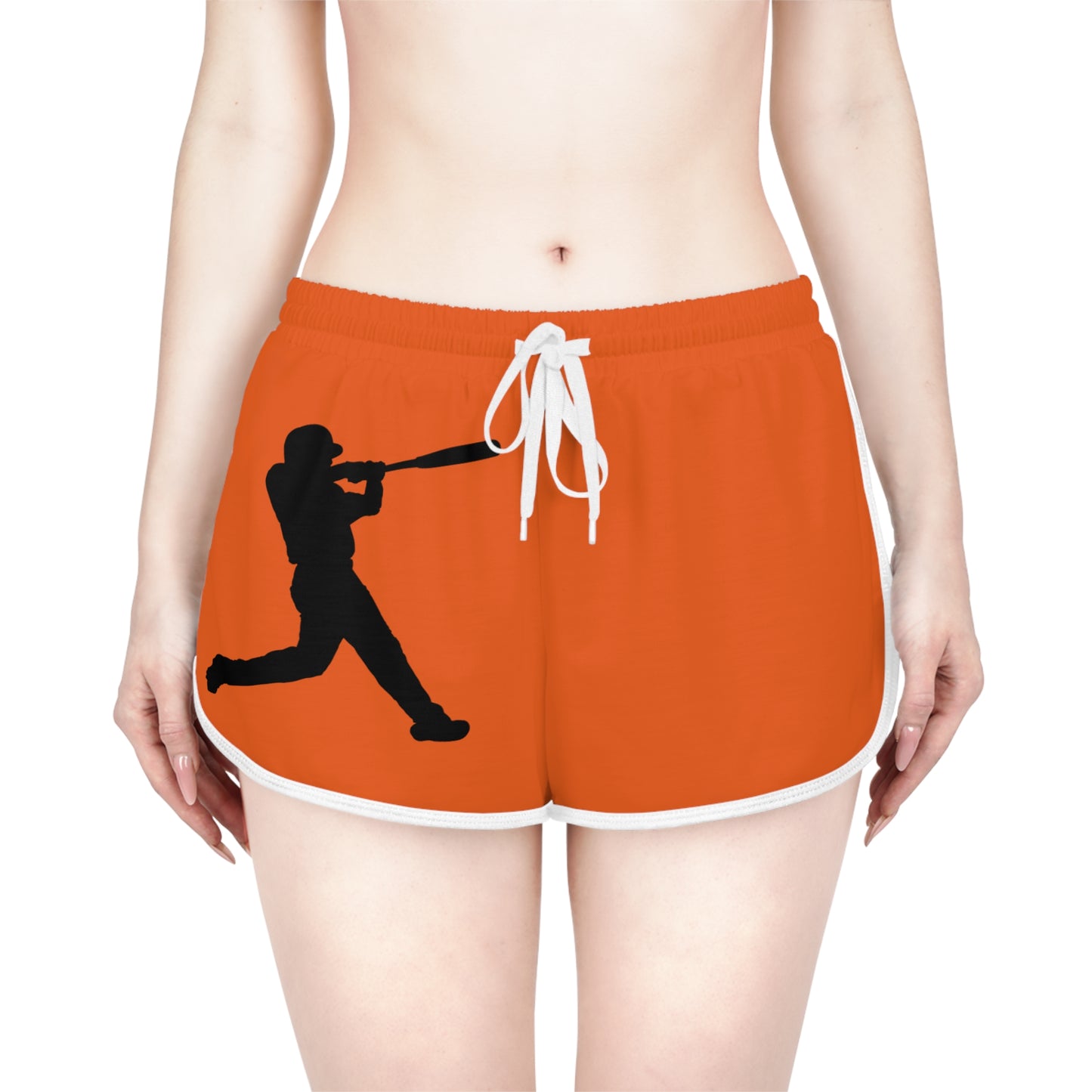 Women's Relaxed Shorts: Baseball Orange