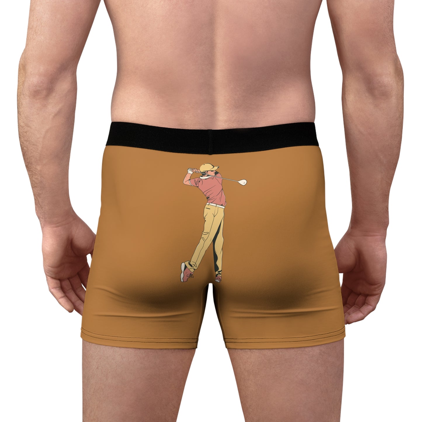 Men's Boxer Briefs: Golf Lite Brown