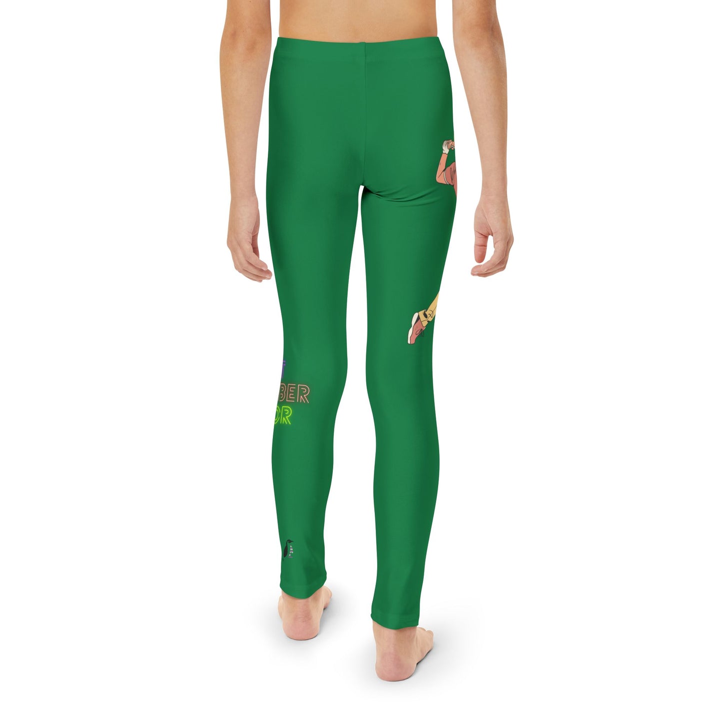 Youth Full-Length Leggings: Golf Dark Green