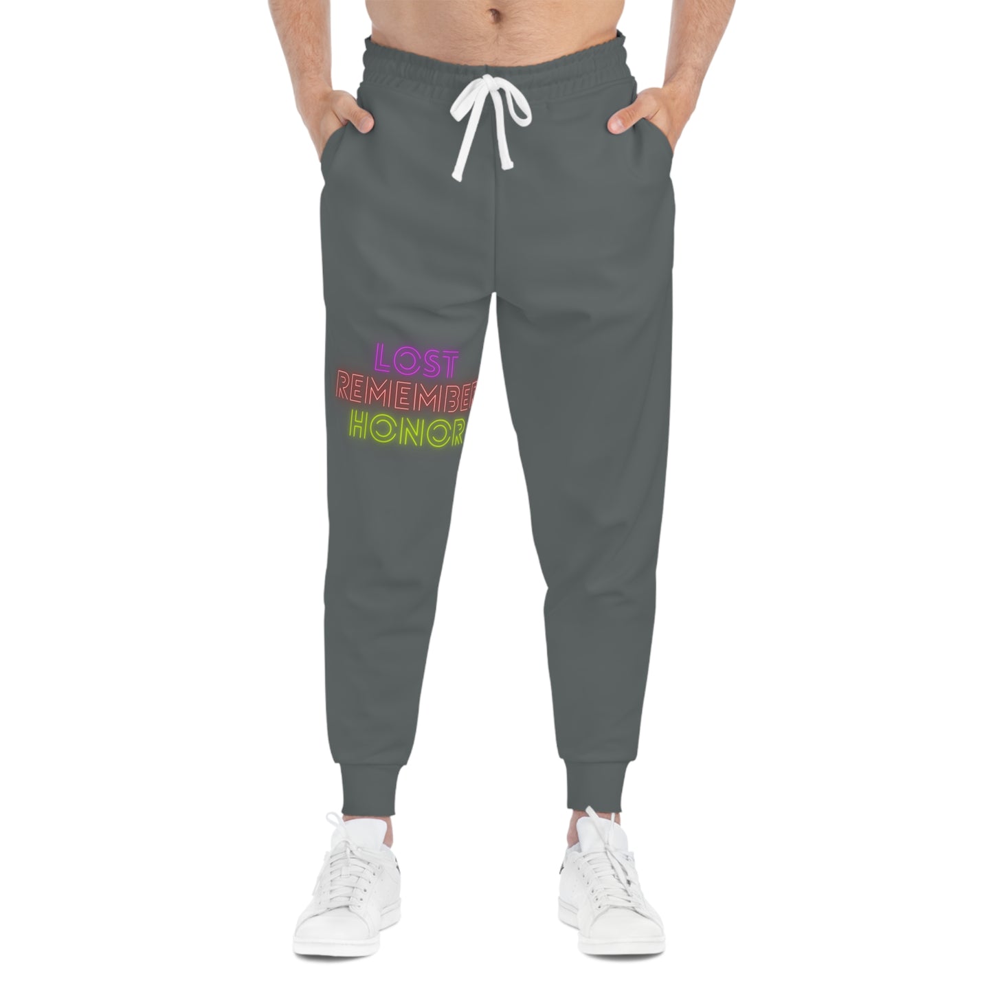 Athletic Joggers: Lost Remember Honor Dark Grey