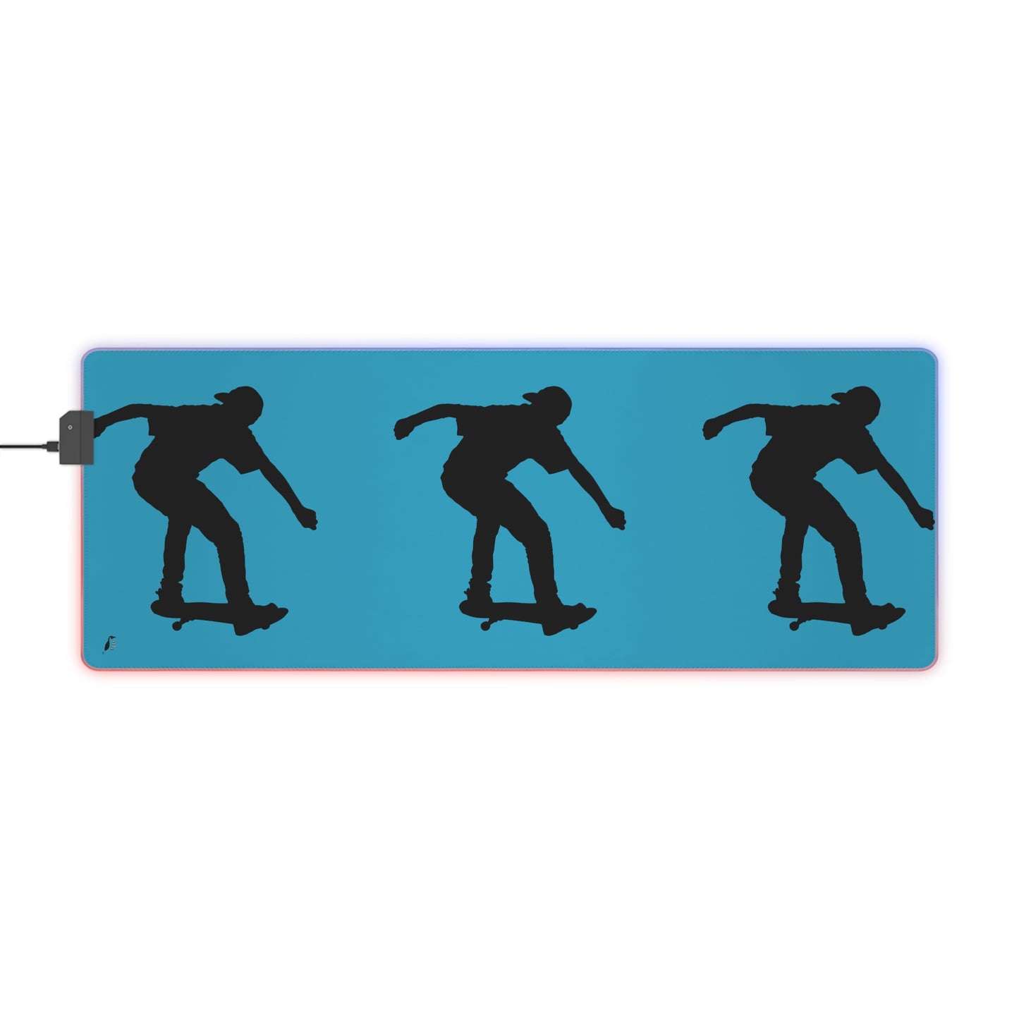 LED Gaming Mouse Pad: Skateboarding Turquoise