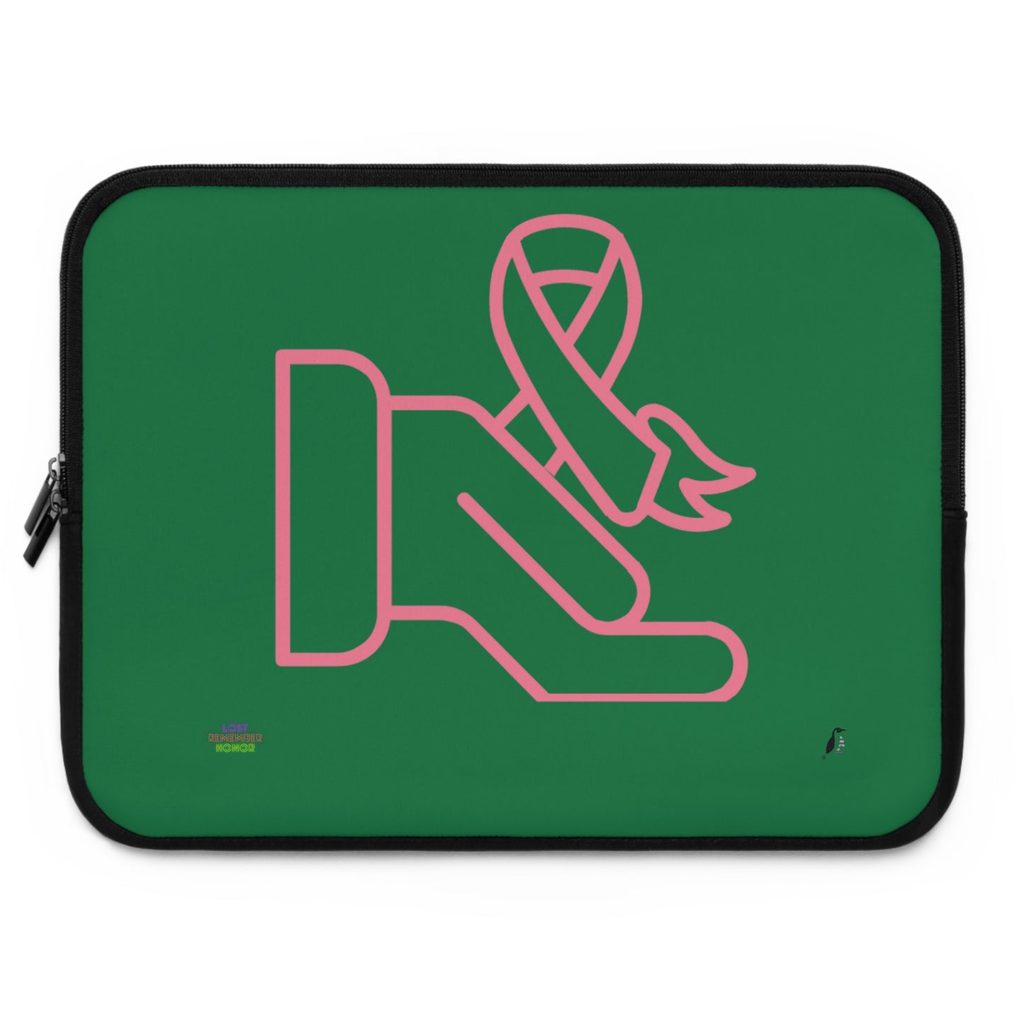 Laptop Sleeve: Fight Cancer Dark Green