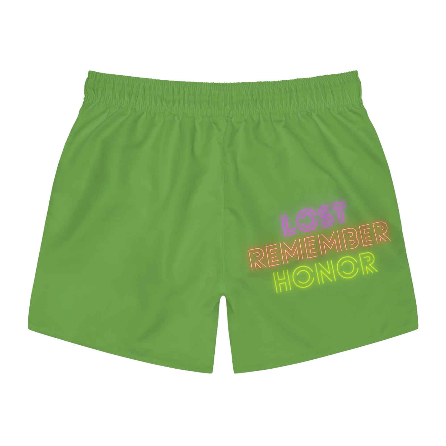 Swim Trunks: Crazy Penguin World Logo Green