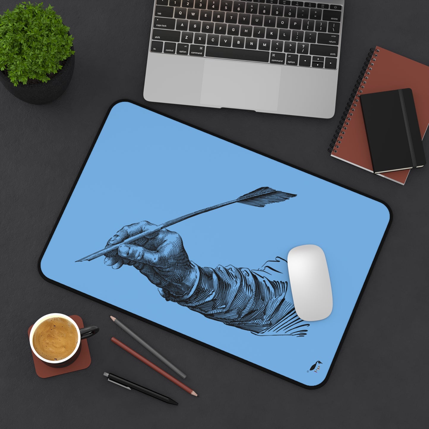 Desk Mat: Writing Lite Blue