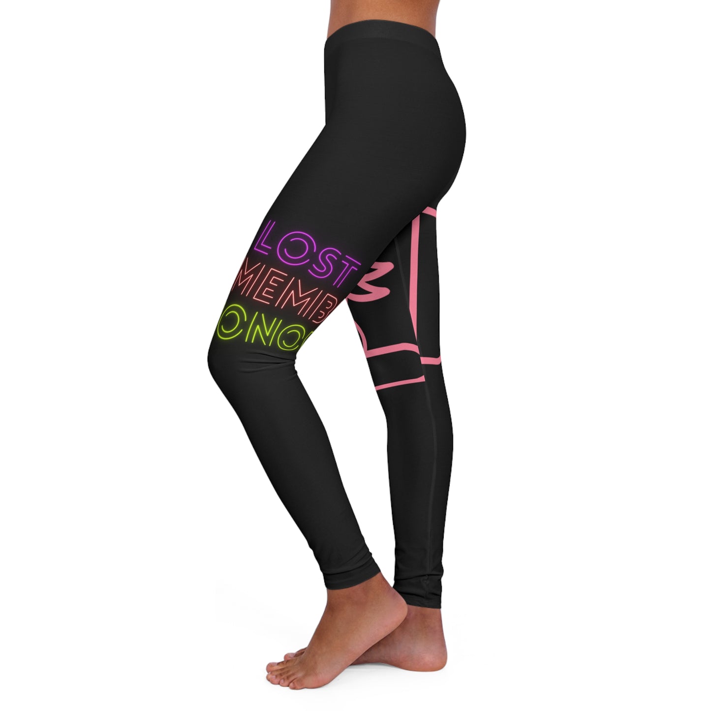 Women's Spandex Leggings: Fight Cancer Black