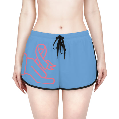 Women's Relaxed Shorts: Fight Cancer Lite Blue