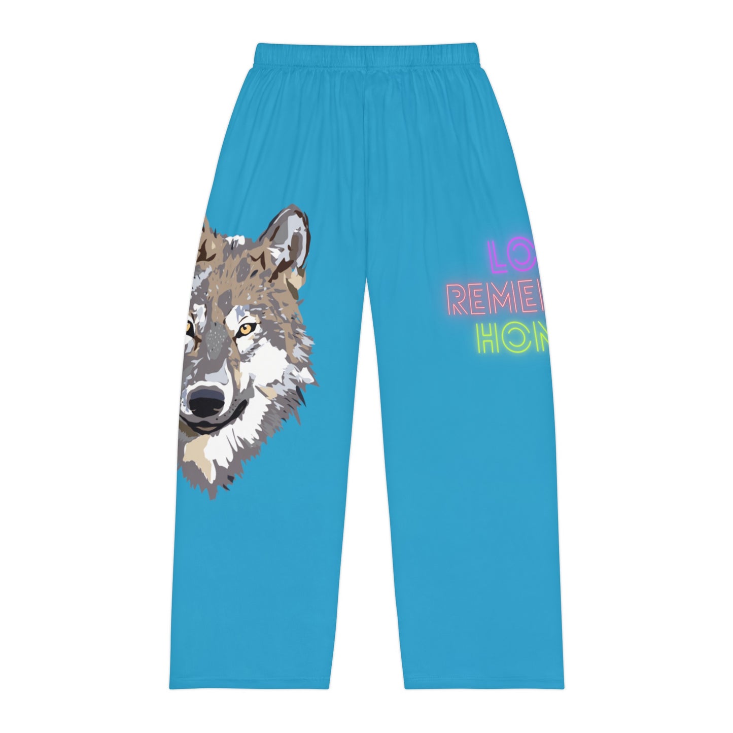 Panlalaking Pajama Pantalon: Wolves Turquoise 