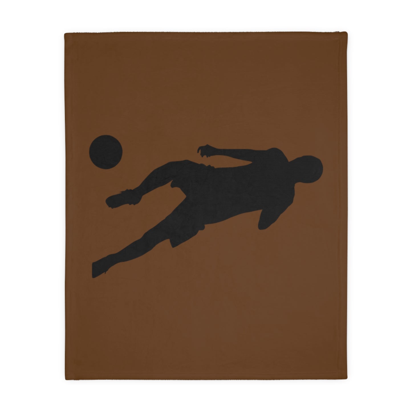 Velveteen Minky Blanket (Two-sided print): Soccer Brown