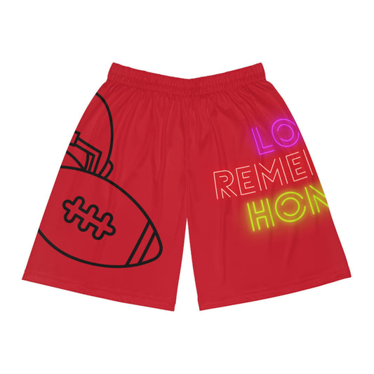 Basketball Shorts: Football Dark Red