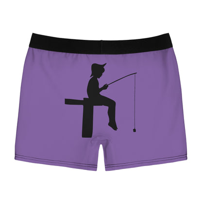 Men's Boxer Briefs: Fishing Lite Purple