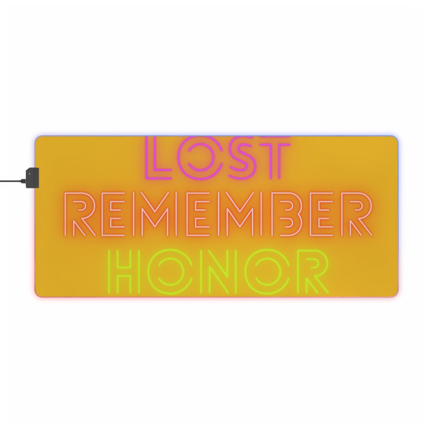 LED Gaming Mouse Pad: Lost Remember Honor Yellow