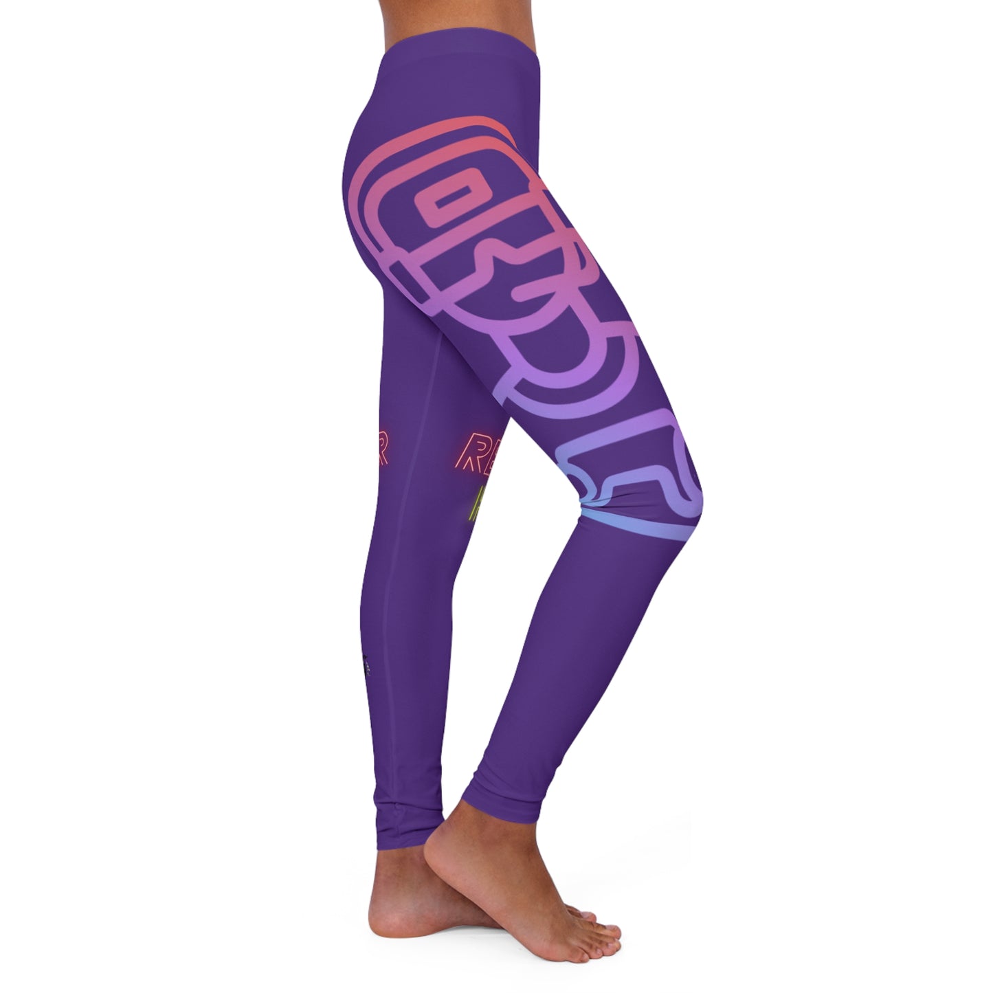 Women's Spandex Leggings: Gaming Purple