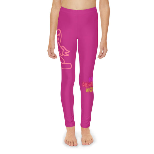 Youth Full-Length Leggings: Fight Cancer Pink