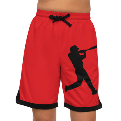 Basketball Rib Shorts: Baseball Red