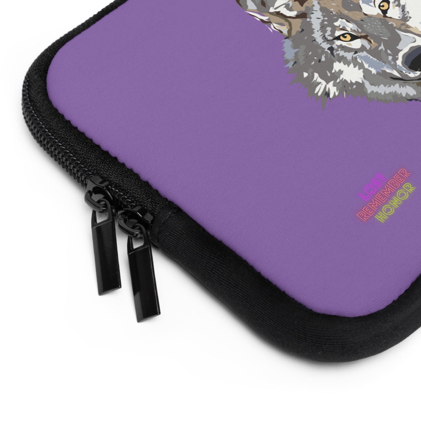 Laptop Sleeve: Wolves Lite Purple