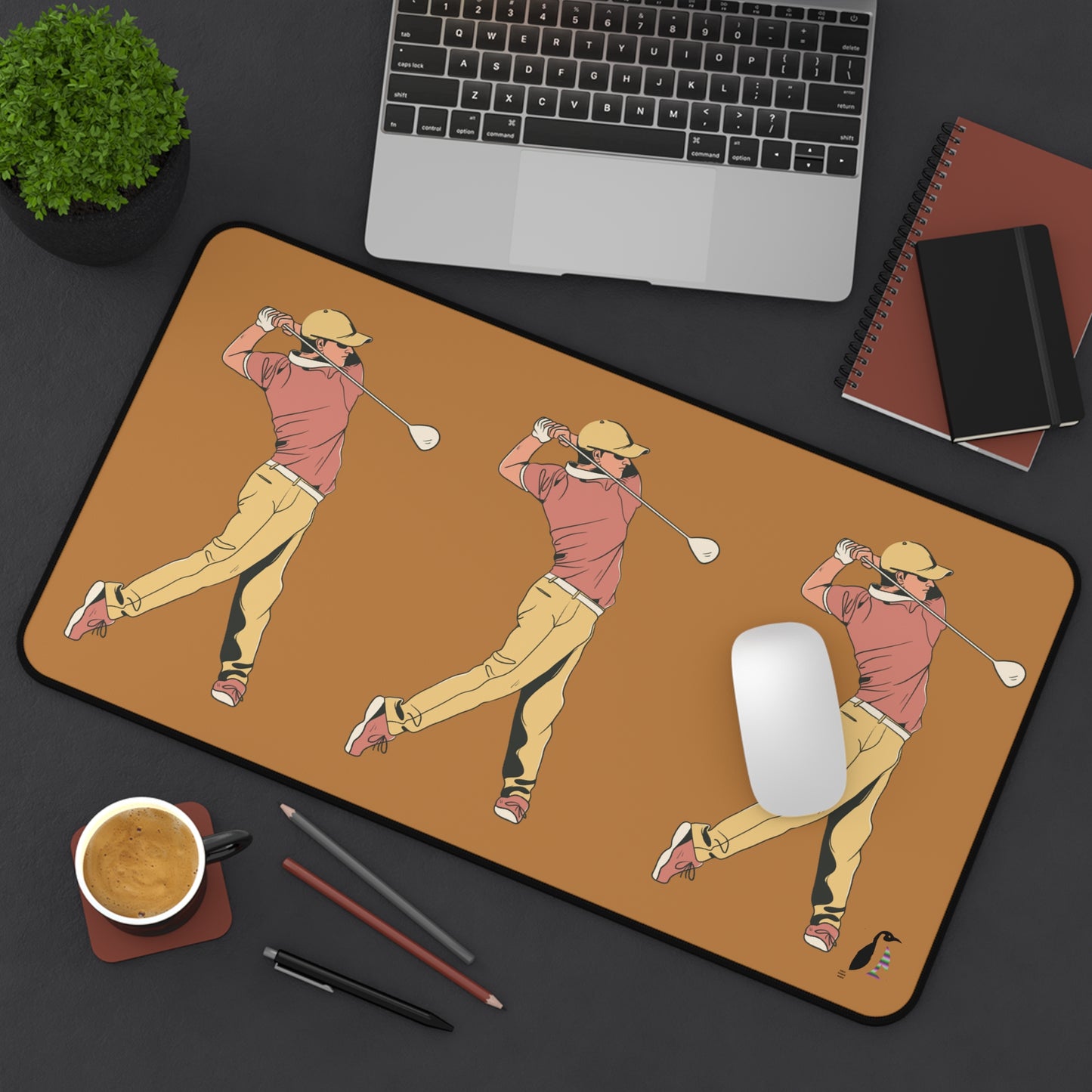 Desk Mat: Golf Lite Brown