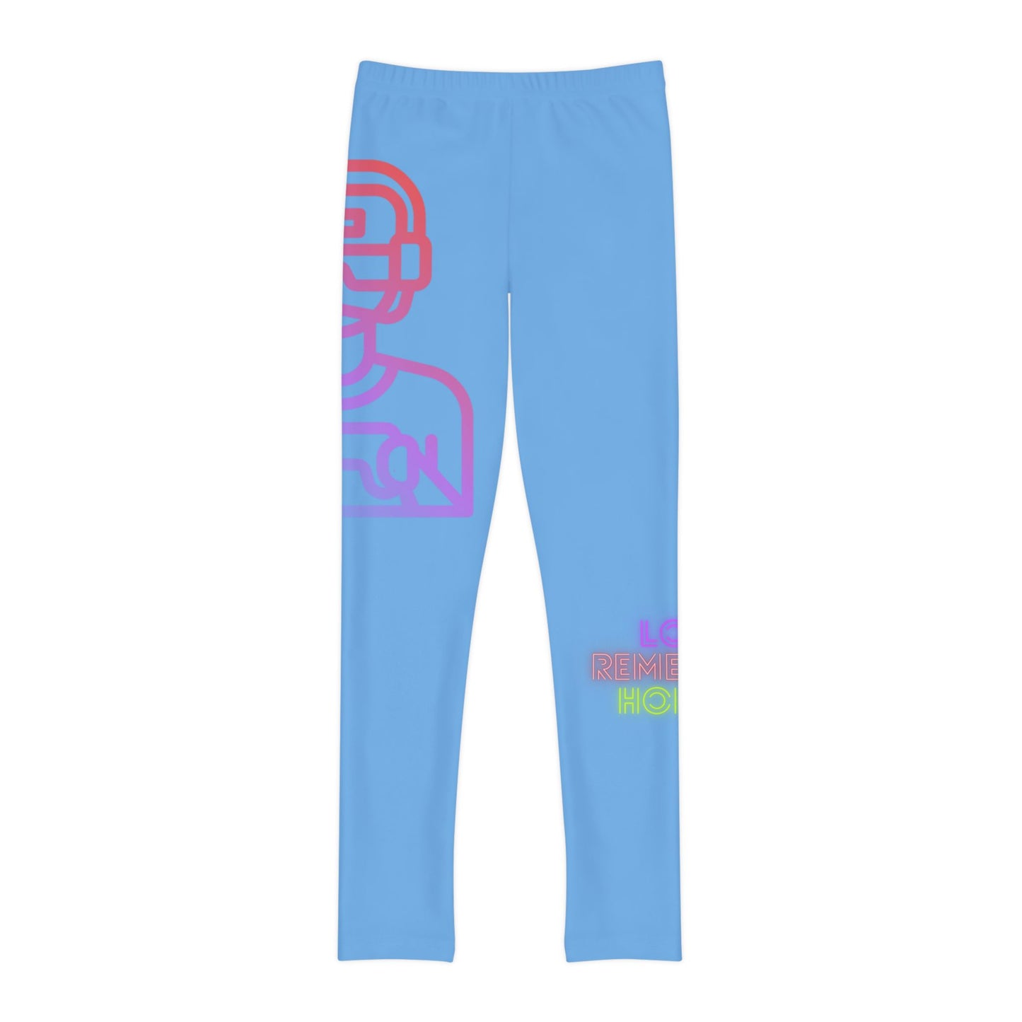 Youth Full-Length Leggings: Gaming Lite Blue