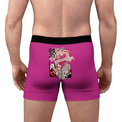 Men's Boxer Briefs: Dragons Pink