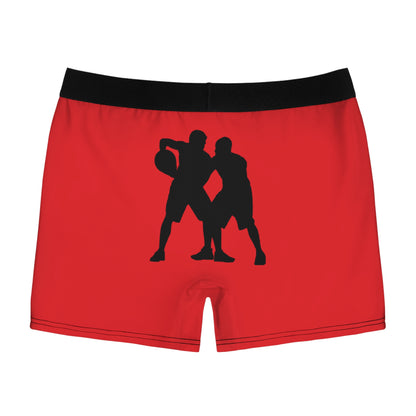 Men's Boxer Briefs: Basketball Red