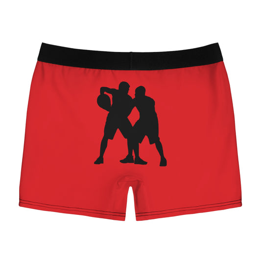 Men's Boxer Briefs: Basketball Red