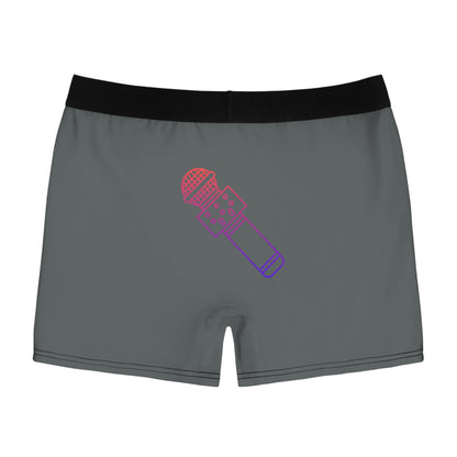 Men's Boxer Briefs: Music Dark Grey