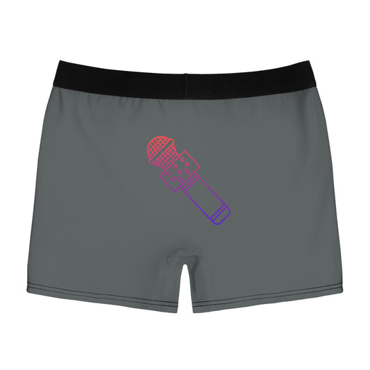 Men's Boxer Briefs: Music Dark Grey