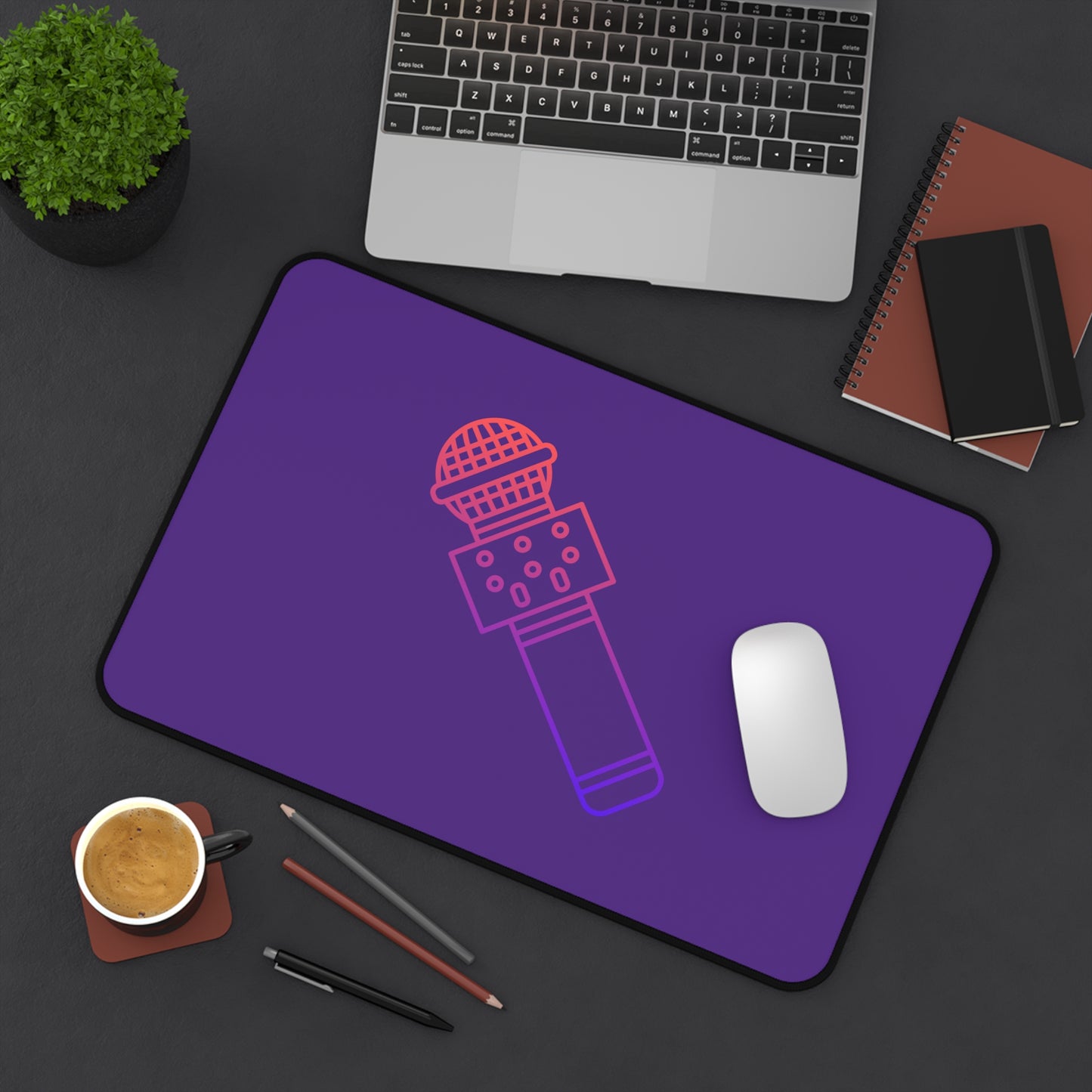 Desk Mat: Music Purple