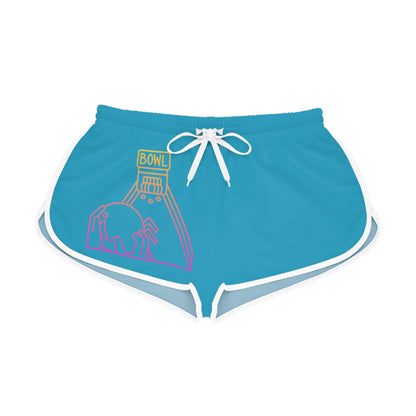 Women's Relaxed Shorts: Bowling Turquoise