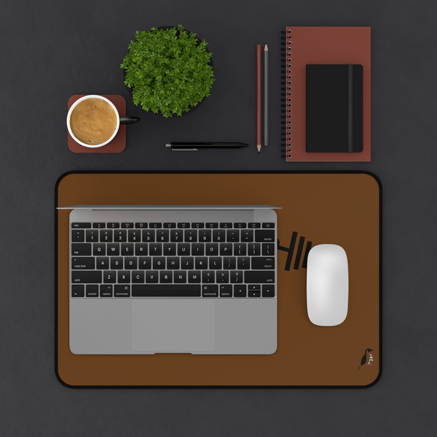 Desk Mat: Weightlifting Brown