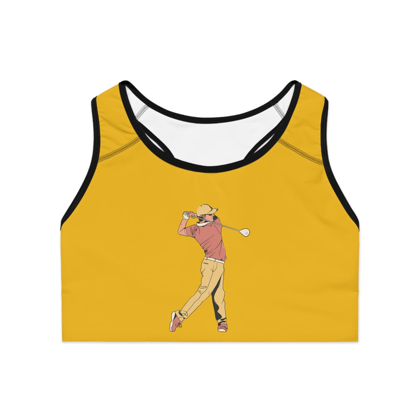 Sports Bra: Golf Yellow