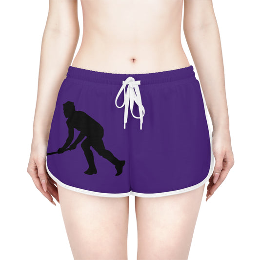 Women's Relaxed Shorts: Hockey Purple