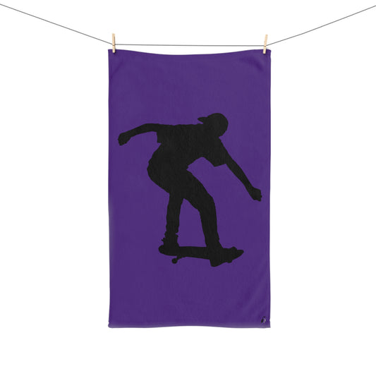 Hand Towel: Skateboarding Purple