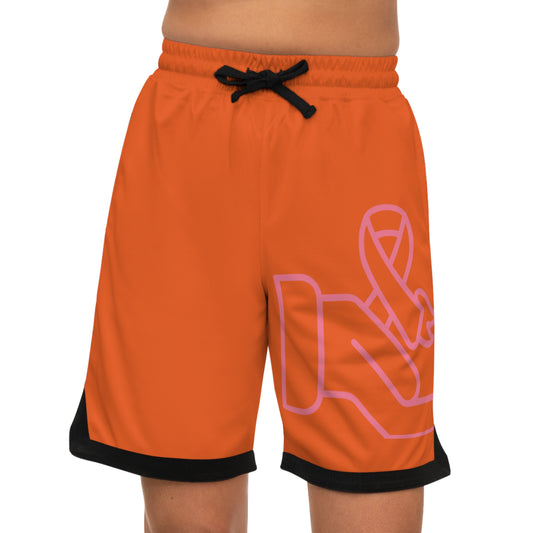 Basketball Rib Shorts: Fight Cancer Orange