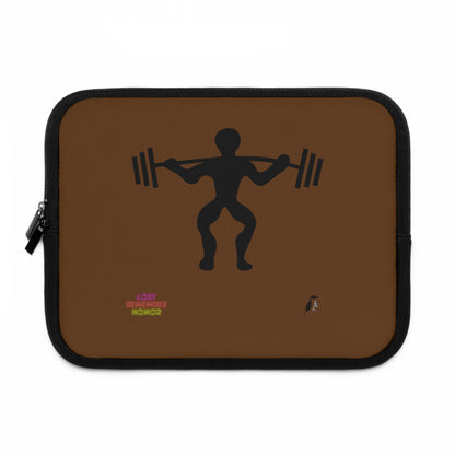 Laptop Sleeve: Weightlifting Brown