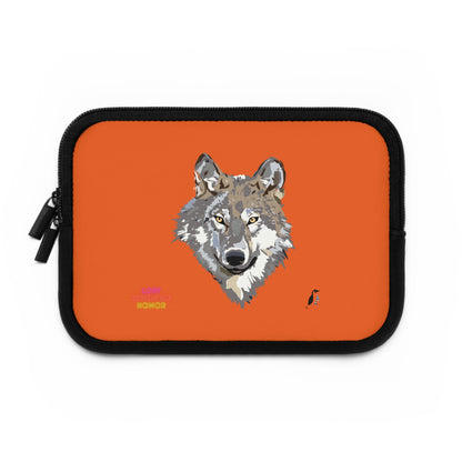 Laptop Sleeve: Wolves Orange