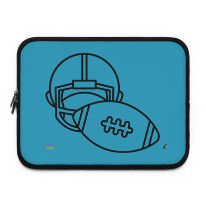 Laptop Sleeve: Football Turquoise