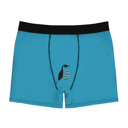 Men's Boxer Briefs: Music Turquoise