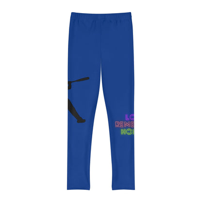 Youth Full-Length Leggings: Baseball Dark Blue