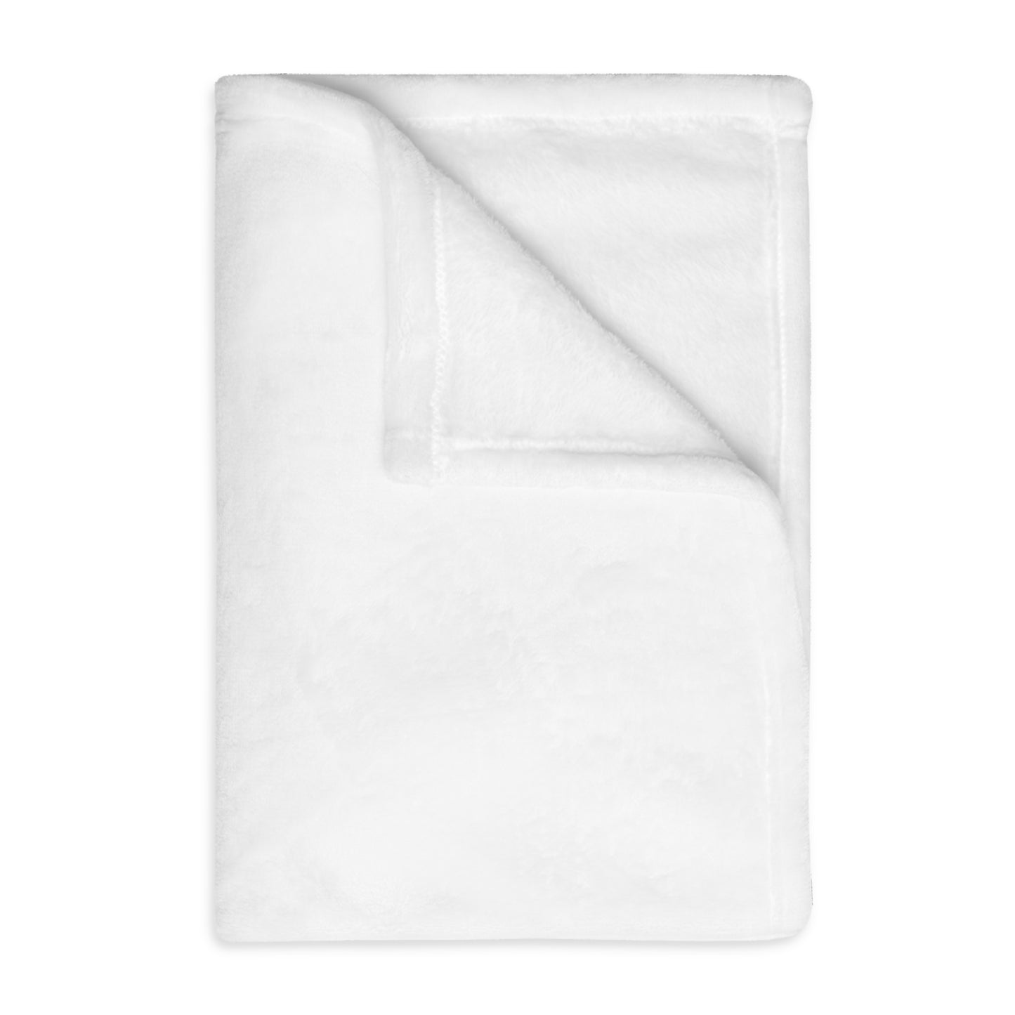 Velveteen Minky Blanket (Two-sided print): Soccer White