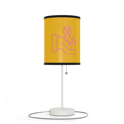 Lamp on a Stand, US|CA plug: Fight Cancer Yellow