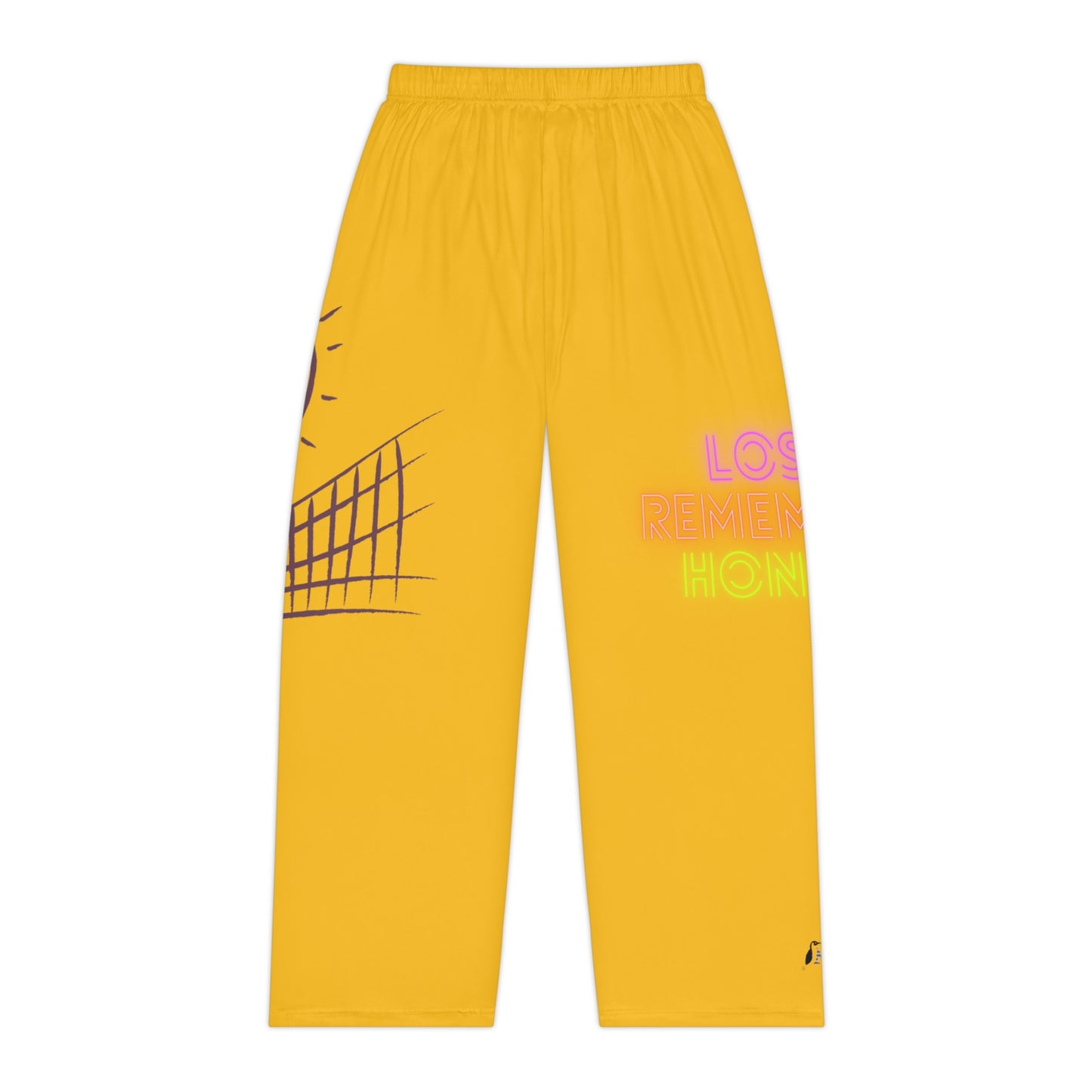 Pambabaeng Pajama Pantalon: Volleyball Yellow 