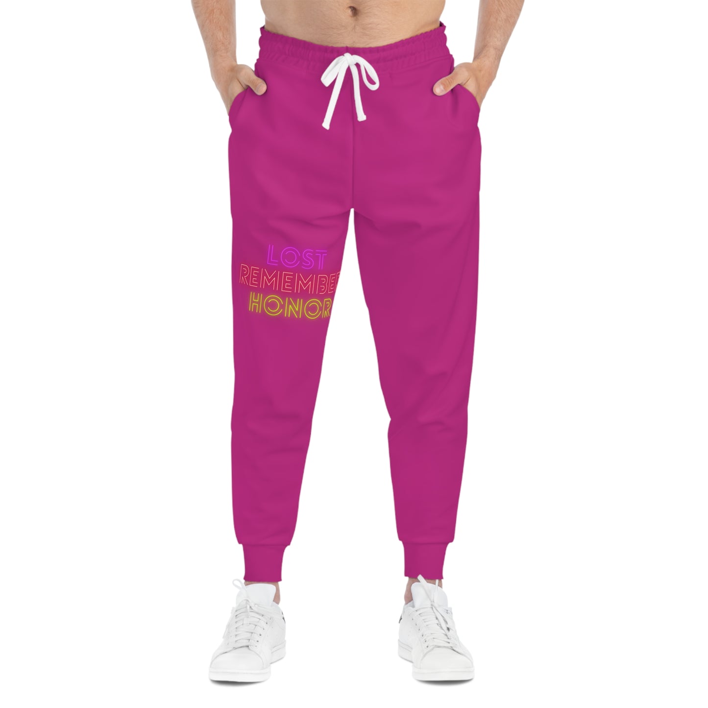 Athletic Joggers: Lost Remember Honor Pink