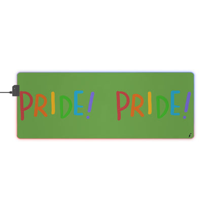 LED Gaming Mouse Pad: LGBTQ Pride Green