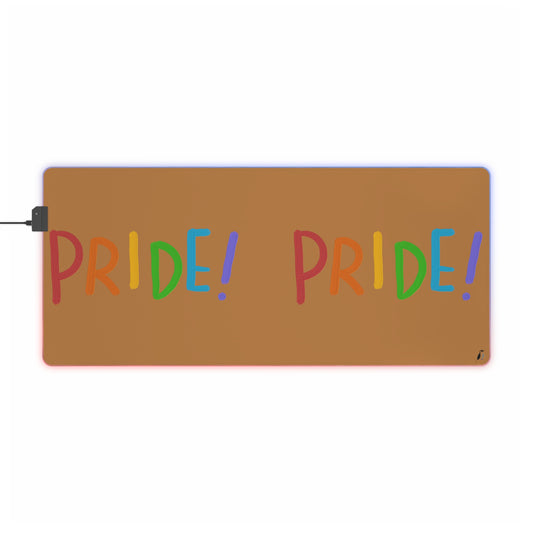 LED Gaming Mouse Pad: LGBTQ Pride Lite Brown