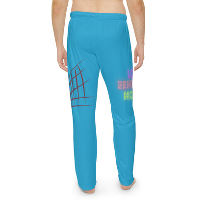 Men's Pajama Pants: Volleyball Turquoise