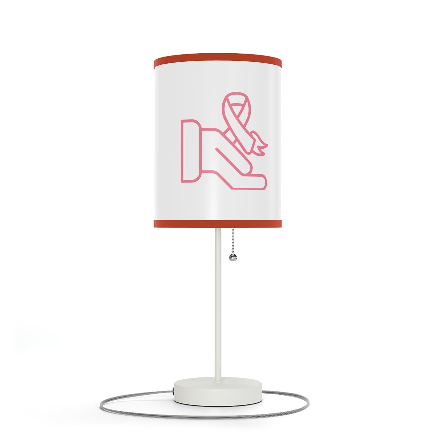 Lamp on a Stand, US|CA plug: Fight Cancer White